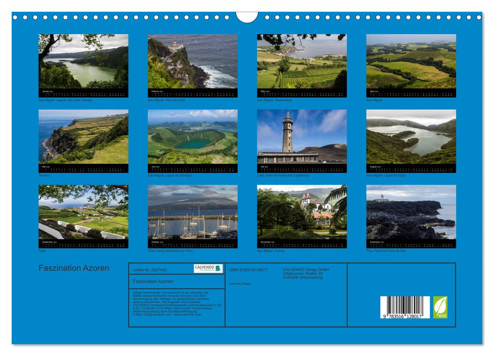 Faszination Azoren (CALVENDO Wandkalender 2026)