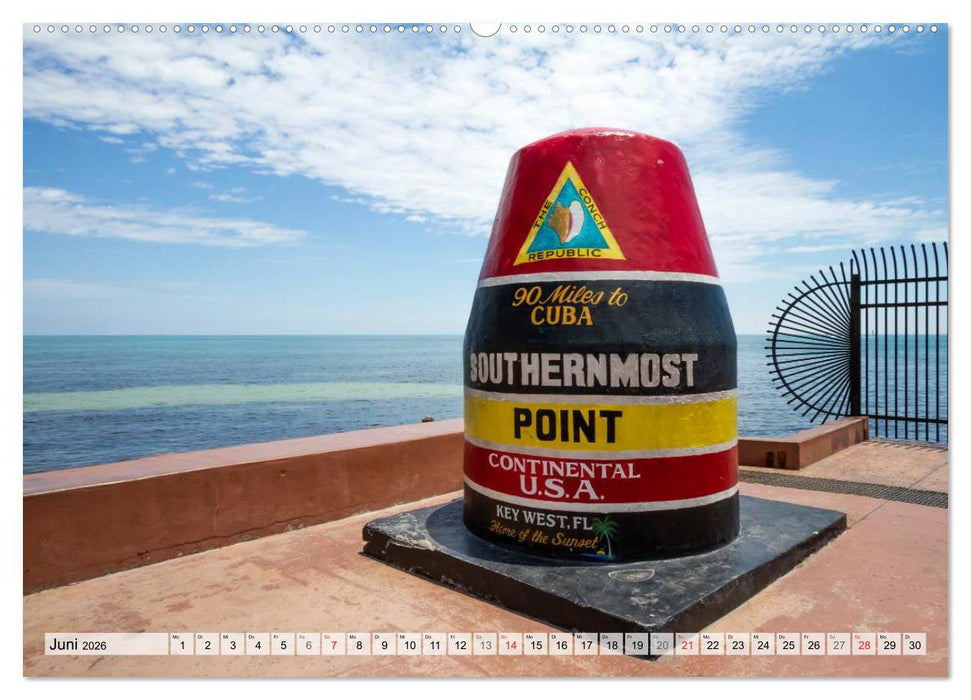 FLORIDA KEYS UND KEY WEST Malerische Reiseroute (CALVENDO Premium Wandkalender 2026)