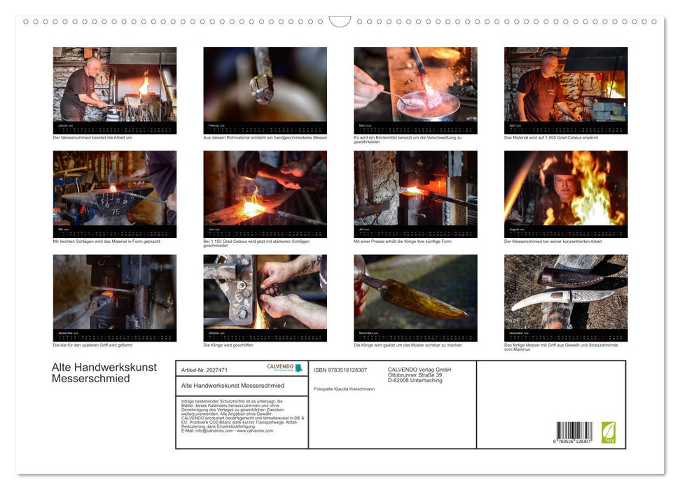 Alte Handwerkskunst Messerschmied (CALVENDO Wandkalender 2026)