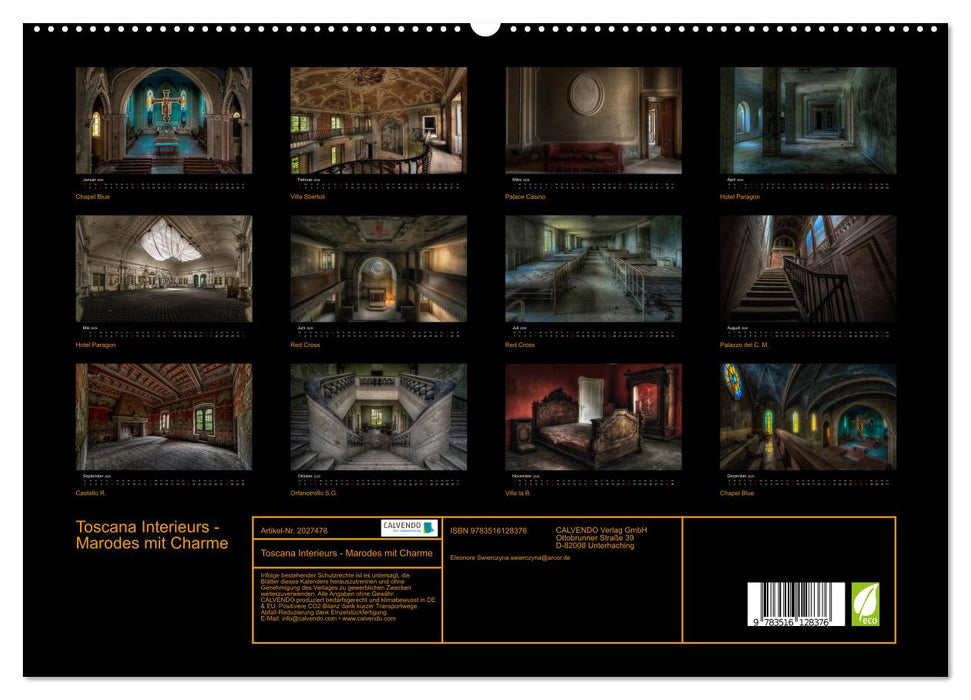Toscana Interieurs - Marodes mit Charme (CALVENDO Premium Wandkalender 2026)