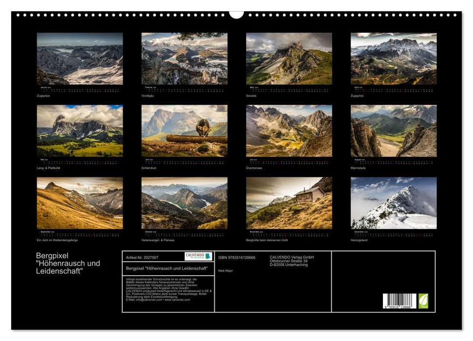 Bergpixel "Höhenrausch und Leidenschaft" (CALVENDO Wandkalender 2026)