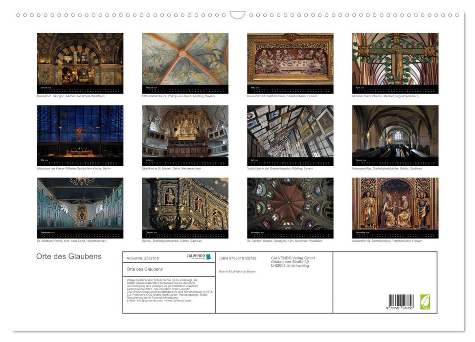 Orte des Glaubens (CALVENDO Wandkalender 2026)