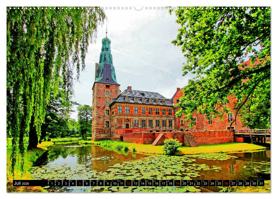 Burgen und Schlösser im Münsterland (CALVENDO Premium Wandkalender 2026)