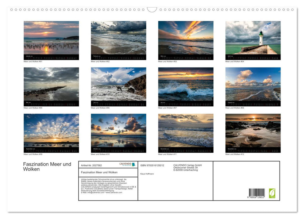 Faszination Meer und Wolken (CALVENDO Wandkalender 2026)