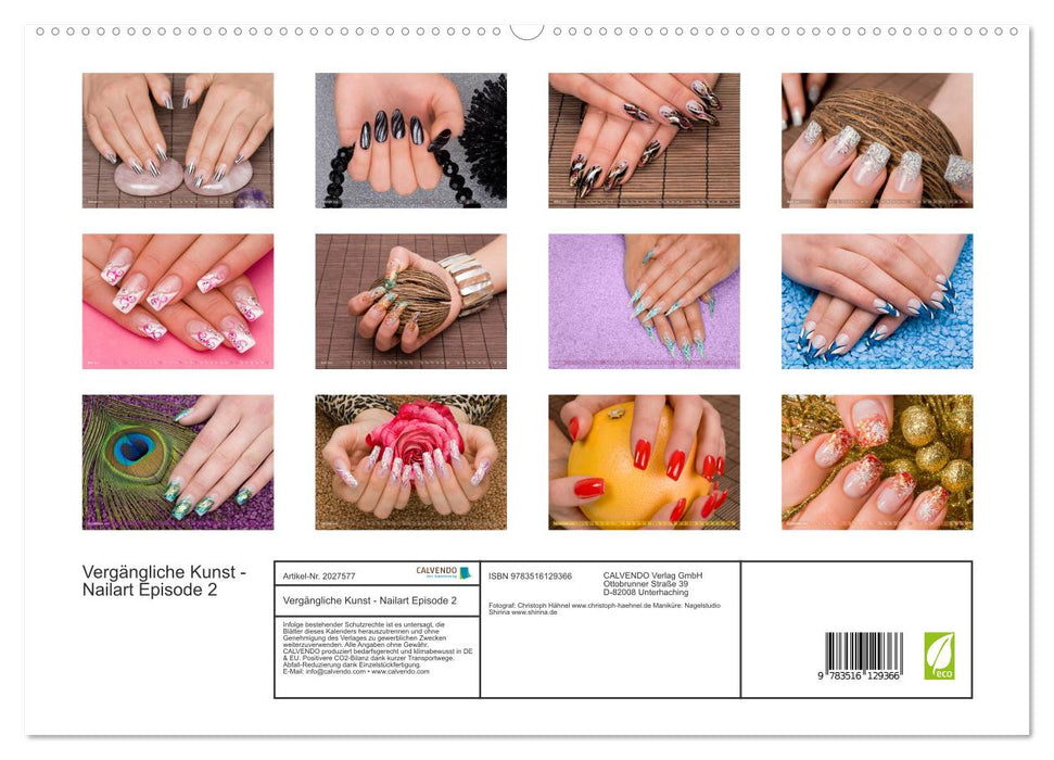 Vergängliche Kunst - Nailart Episode 2 (CALVENDO Premium Wandkalender 2026)
