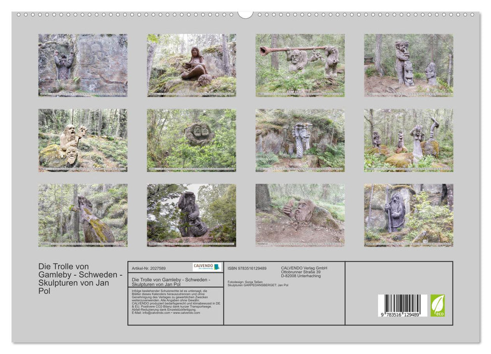 Die Trolle von Gamleby - Schweden - Skulpturen von Jan Pol (CALVENDO Premium Wandkalender 2026)