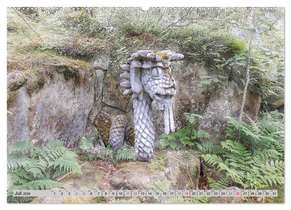 Die Trolle von Gamleby - Schweden - Skulpturen von Jan Pol (CALVENDO Premium Wandkalender 2026)