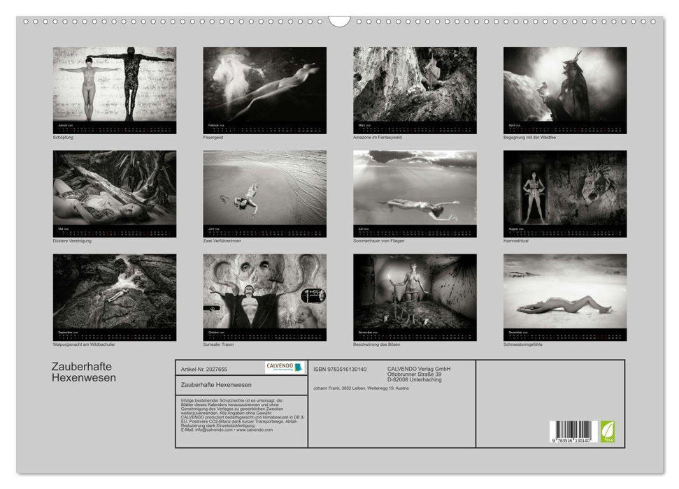 Zauberhafte Hexenwesen (CALVENDO Wandkalender 2026)