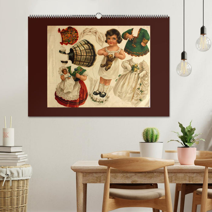 Alte europäische Ankleidepuppen aus Papier (CALVENDO Wandkalender 2026)