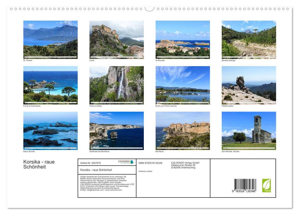 Korsika - raue Schönheit (CALVENDO Premium Wandkalender 2026)
