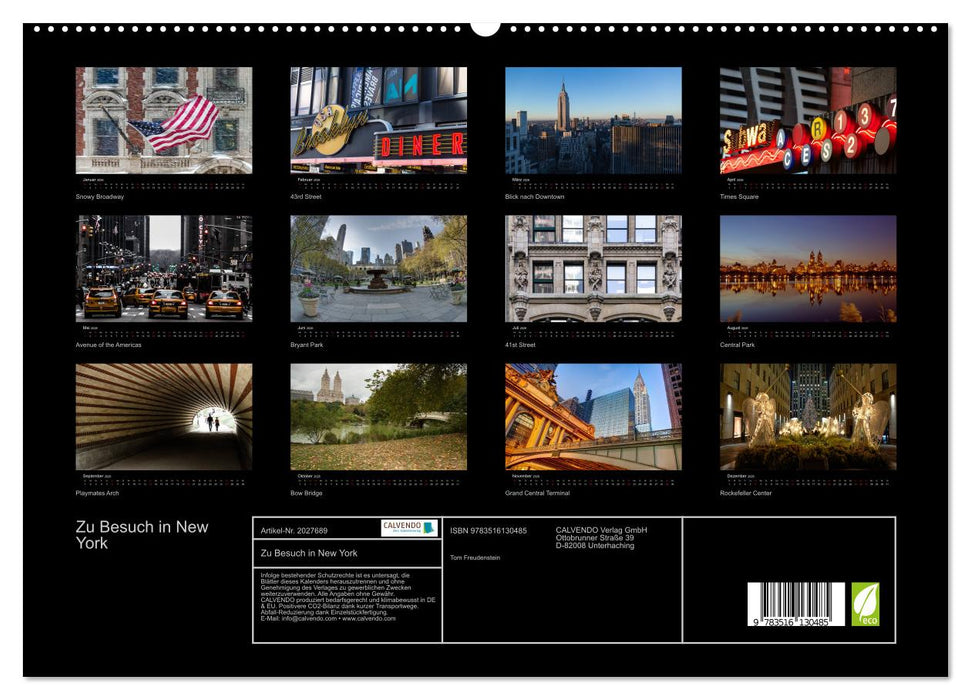 Zu Besuch in New York (CALVENDO Premium Wandkalender 2026)