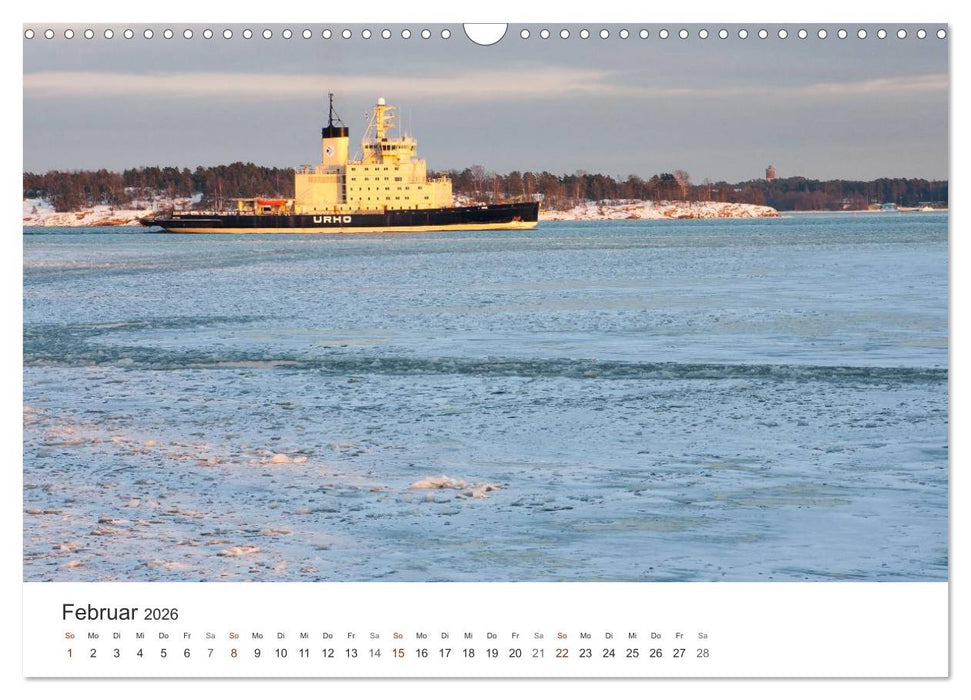 Helsinki - Hauptstadt am Finnischen Meerbusen (CALVENDO Wandkalender 2026)