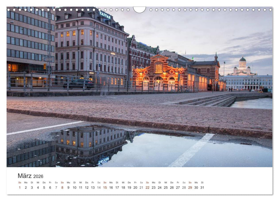 Helsinki - Hauptstadt am Finnischen Meerbusen (CALVENDO Wandkalender 2026)