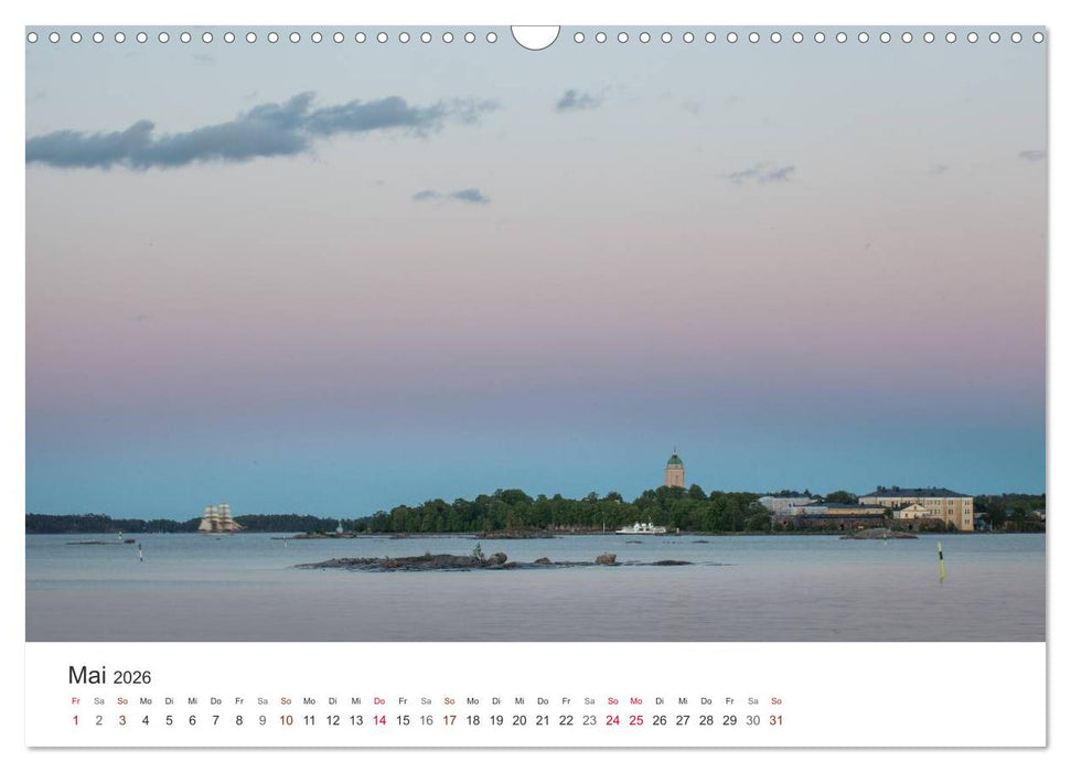 Helsinki - Hauptstadt am Finnischen Meerbusen (CALVENDO Wandkalender 2026)