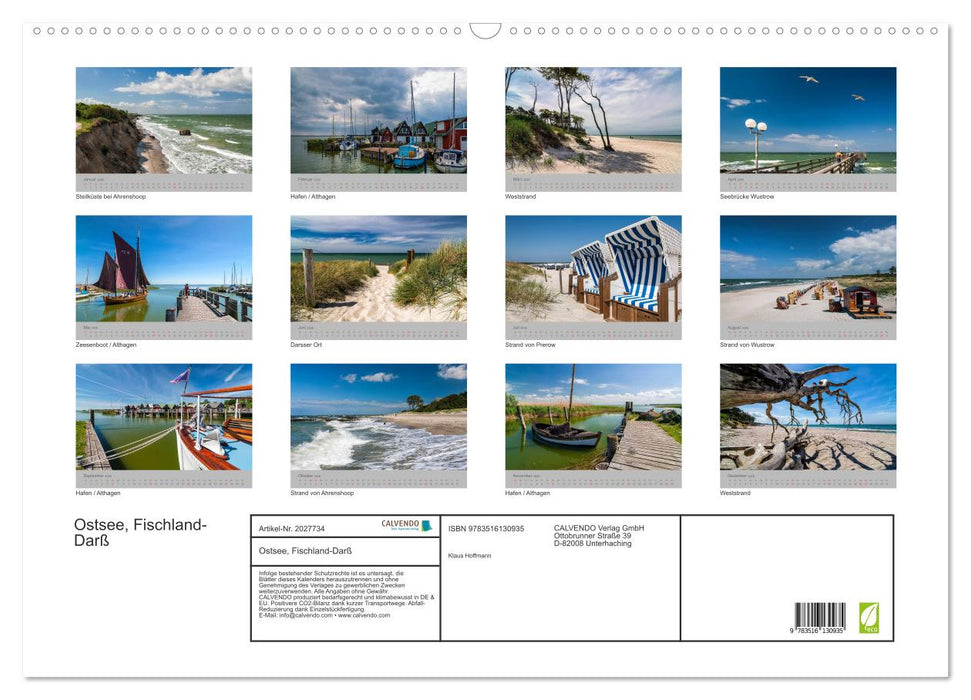 Ostsee, Fischland-Darß (CALVENDO Wandkalender 2026)