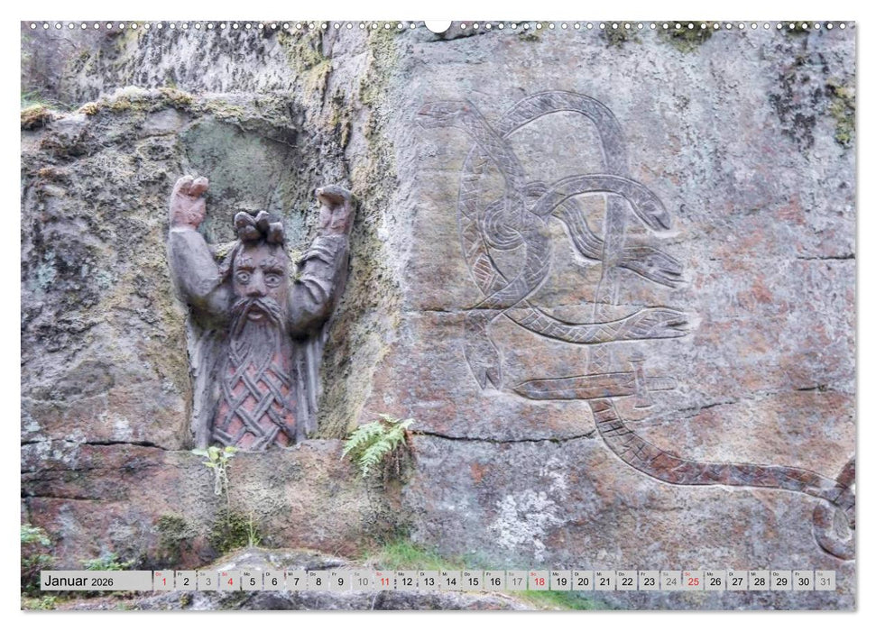Die Trolle von Gamleby - Schweden - Skulpturen von Jan Pol (CALVENDO Wandkalender 2026)