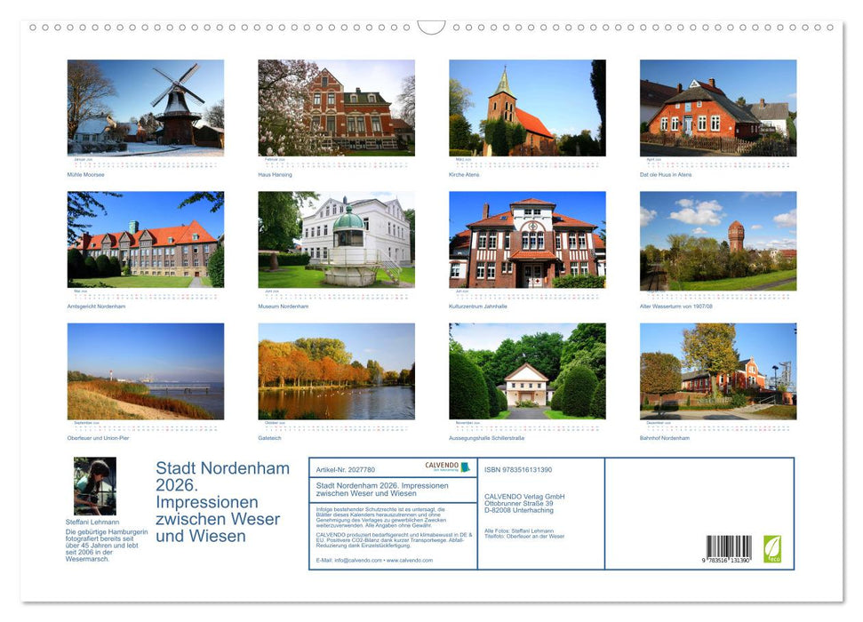Stadt Nordenham 2026. Impressionen zwischen Weser und Wiesen (CALVENDO Wandkalender 2026)