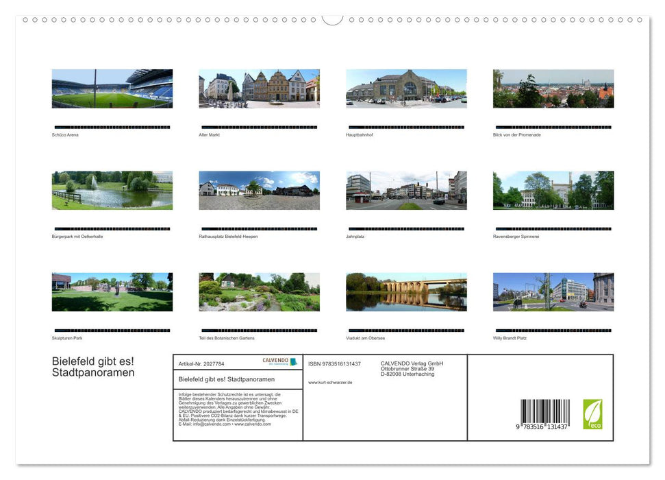 Bielefeld gibt es! Stadtpanoramen (CALVENDO Premium Wandkalender 2026)