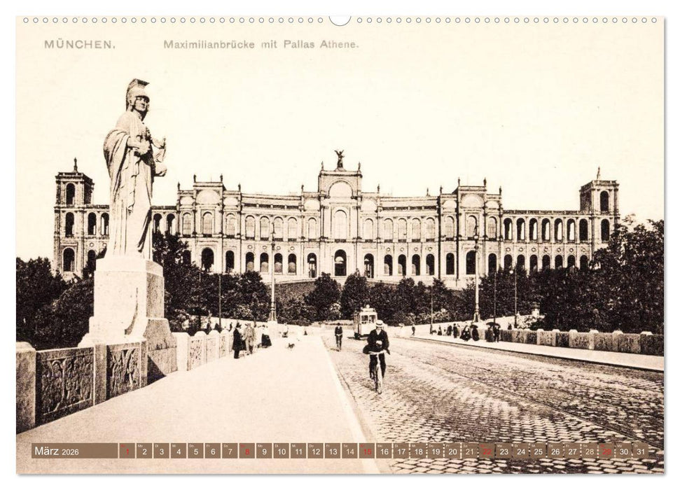 Spaziergang durch München – Die Stadt auf historischen Karten (CALVENDO Wandkalender 2026)