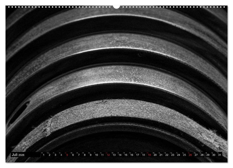 Industrieästhetik in Schwarz-Weiss (CALVENDO Premium Wandkalender 2026)