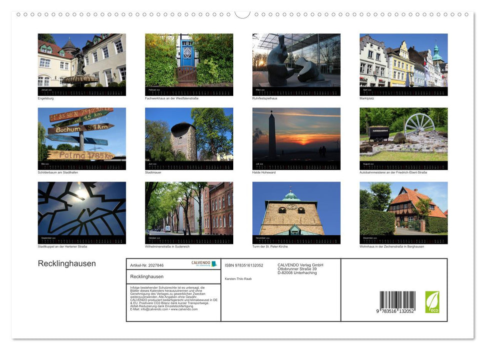 Recklinghausen (CALVENDO Premium Wandkalender 2026)