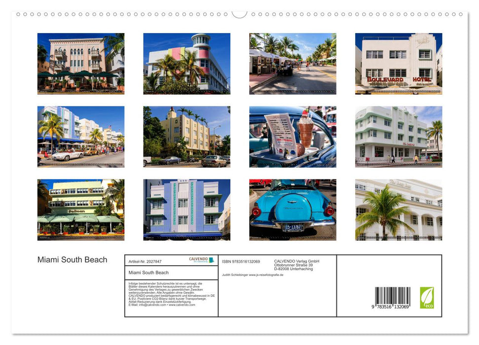 Miami South Beach (CALVENDO Premium Wandkalender 2026)