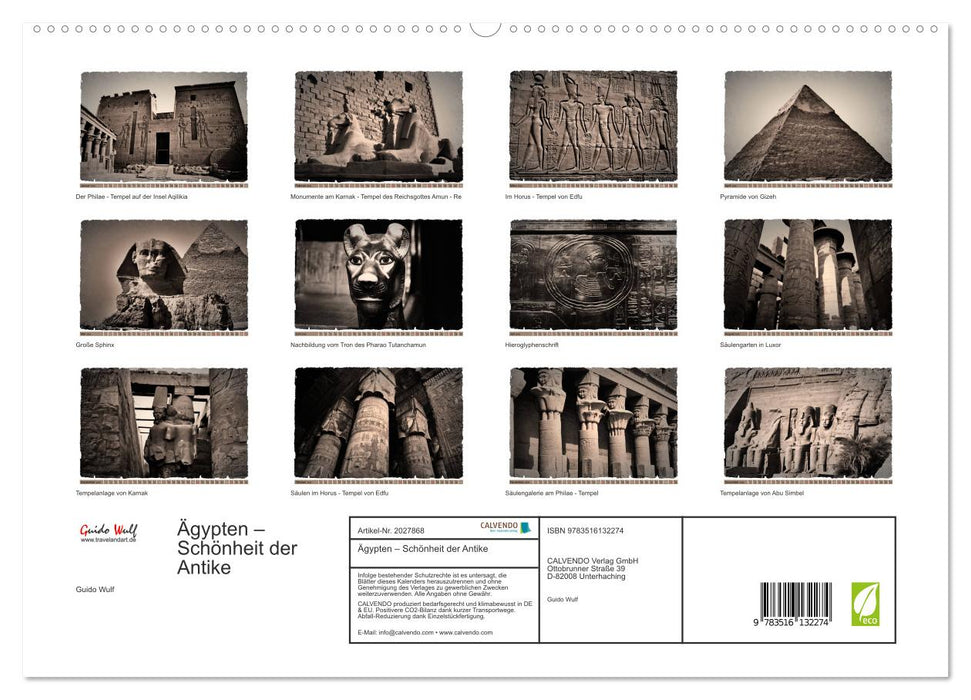 Ägypten – Schönheit der Antike (CALVENDO Premium Wandkalender 2026)