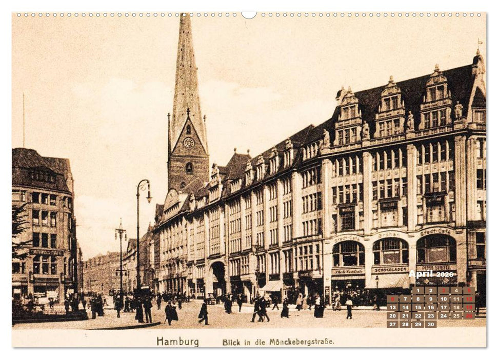 Grüße aus dem alten Hamburg – Historische Ansichten der Stadt (CALVENDO Wandkalender 2026)