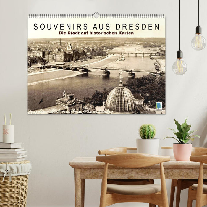 Souvenirs aus Dresden – Die Stadt auf historischen Karten (CALVENDO Wandkalender 2026)