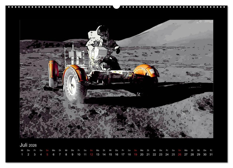 Landing On The Moon Like A Cartoon (CALVENDO Premium Wandkalender 2026)