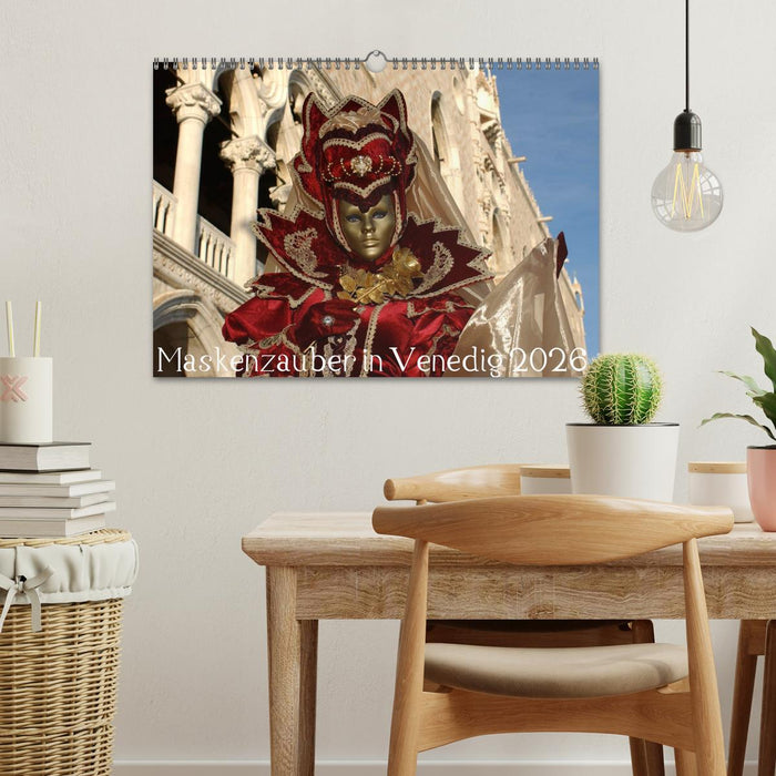 Maskenzauber in Venedig 2026 (CALVENDO Wandkalender 2026)