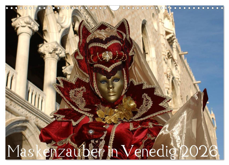 Maskenzauber in Venedig 2026 (CALVENDO Wandkalender 2026)