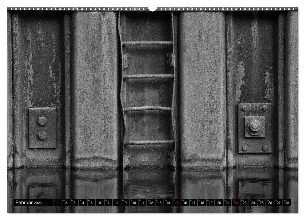 Industrieästhetik in Schwarz-Weiss (CALVENDO Wandkalender 2026)