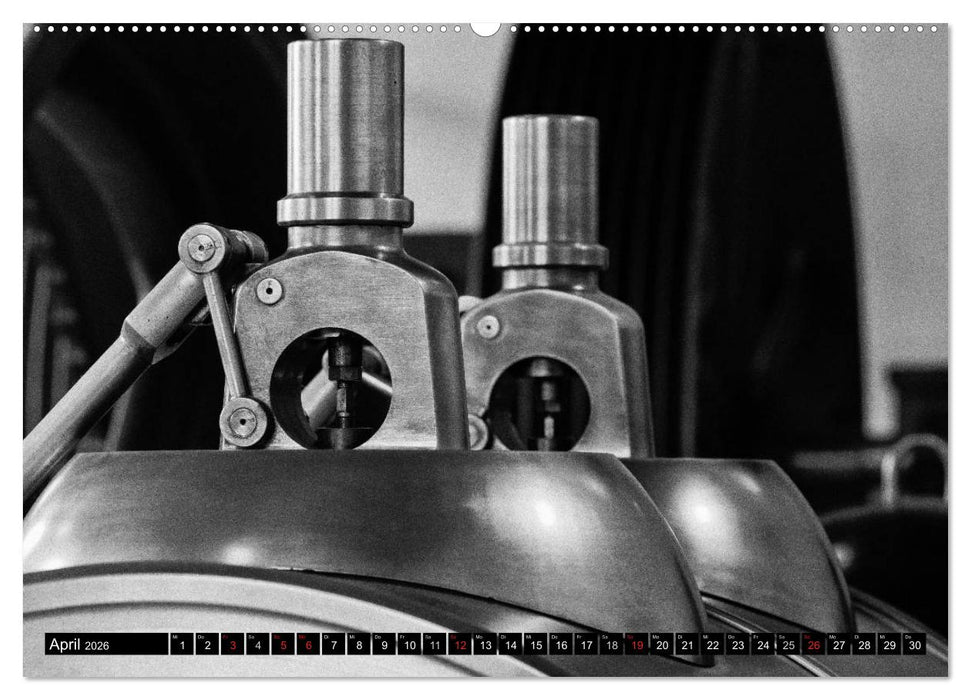 Industrieästhetik in Schwarz-Weiss (CALVENDO Wandkalender 2026)