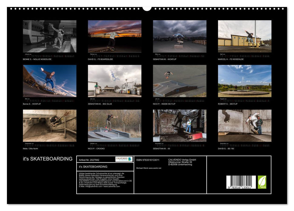 it's SKATEBOARDING (CALVENDO Premium Wandkalender 2026)