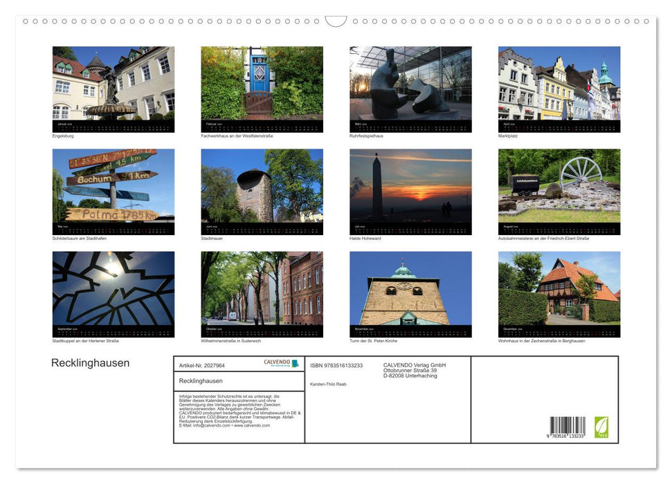 Recklinghausen (CALVENDO Wandkalender 2026)