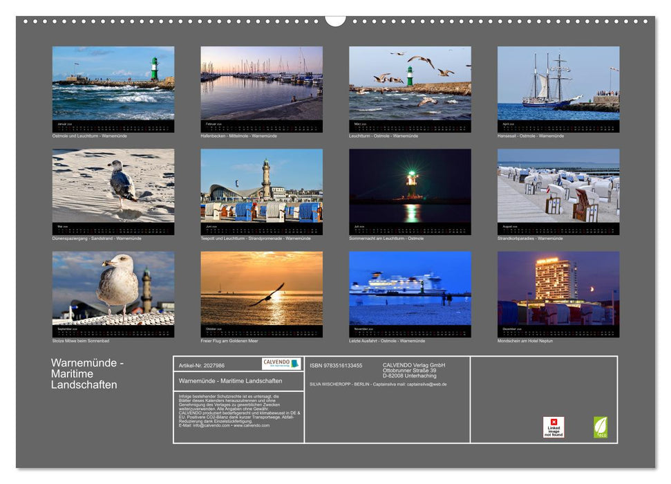 Warnemünde - Maritime Landschaften (CALVENDO Wandkalender 2026)