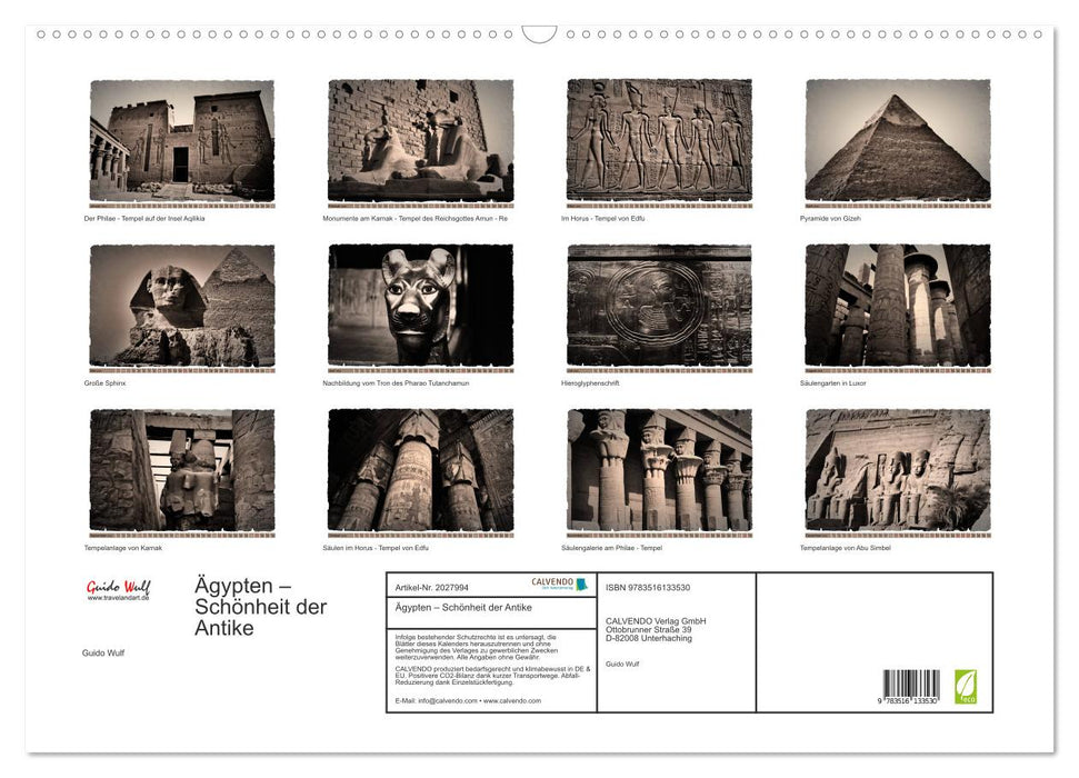 Ägypten – Schönheit der Antike (CALVENDO Wandkalender 2026)