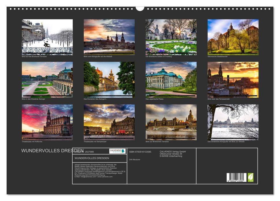 WUNDERVOLLES DRESDEN (CALVENDO Wandkalender 2026)