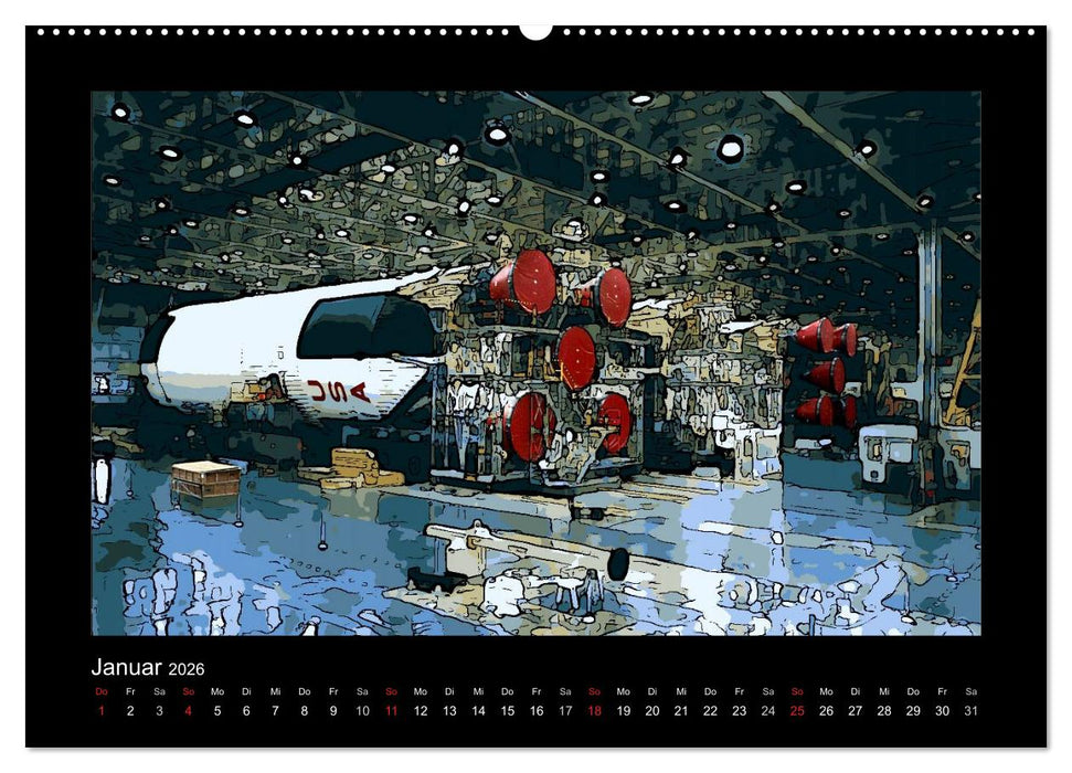 Landing On The Moon Like A Cartoon (CALVENDO Wandkalender 2026)