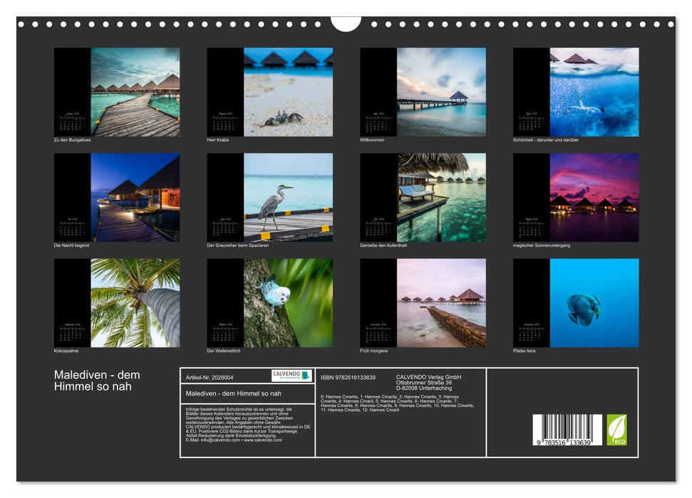 Malediven - dem Himmel so nah (CALVENDO Wandkalender 2026)