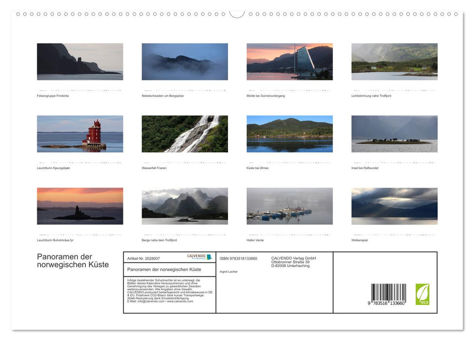 Panoramen der norwegischen Küste (CALVENDO Premium Wandkalender 2026)
