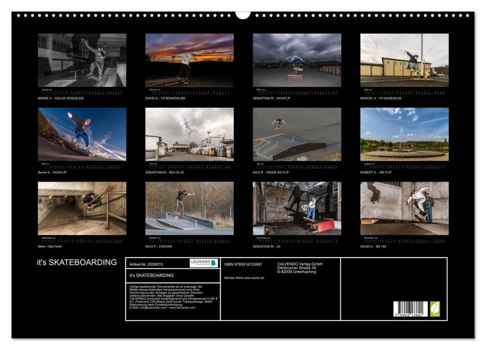 it's SKATEBOARDING (CALVENDO Wandkalender 2026)