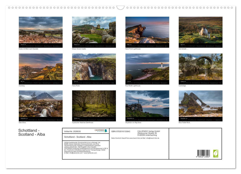 Schottland - Scotland - Alba (CALVENDO Wandkalender 2026)