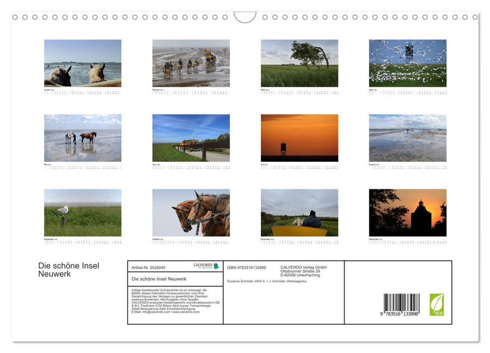 Die schöne Insel Neuwerk (CALVENDO Wandkalender 2026)