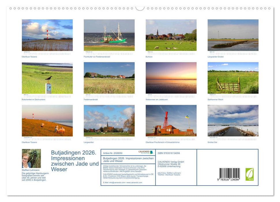 Butjadingen 2026. Impressionen zwischen Jade und Weser (CALVENDO Premium Wandkalender 2026)