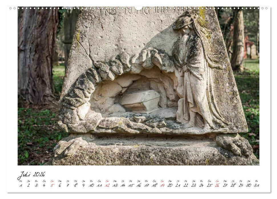 Alter Friedhof Freiburg (CALVENDO Premium Wandkalender 2026)