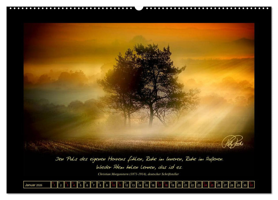 Sonnenmomente und Lebensweisheiten (CALVENDO Premium Wandkalender 2026)