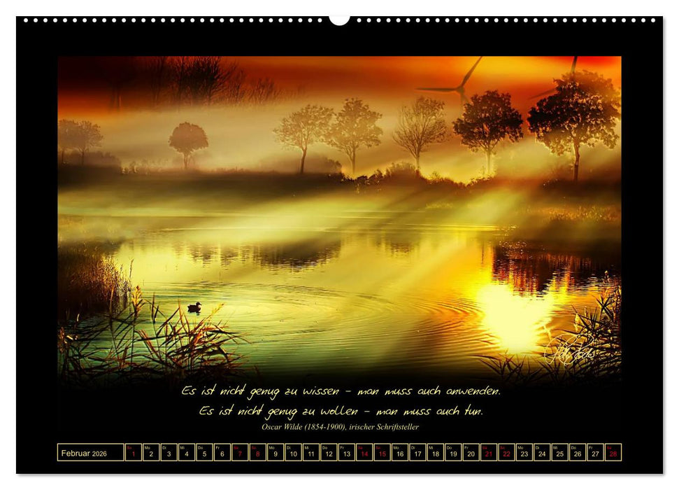 Sonnenmomente und Lebensweisheiten (CALVENDO Premium Wandkalender 2026)
