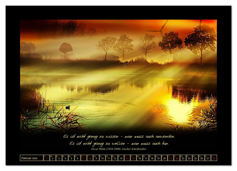 Sonnenmomente und Lebensweisheiten (CALVENDO Premium Wandkalender 2026)
